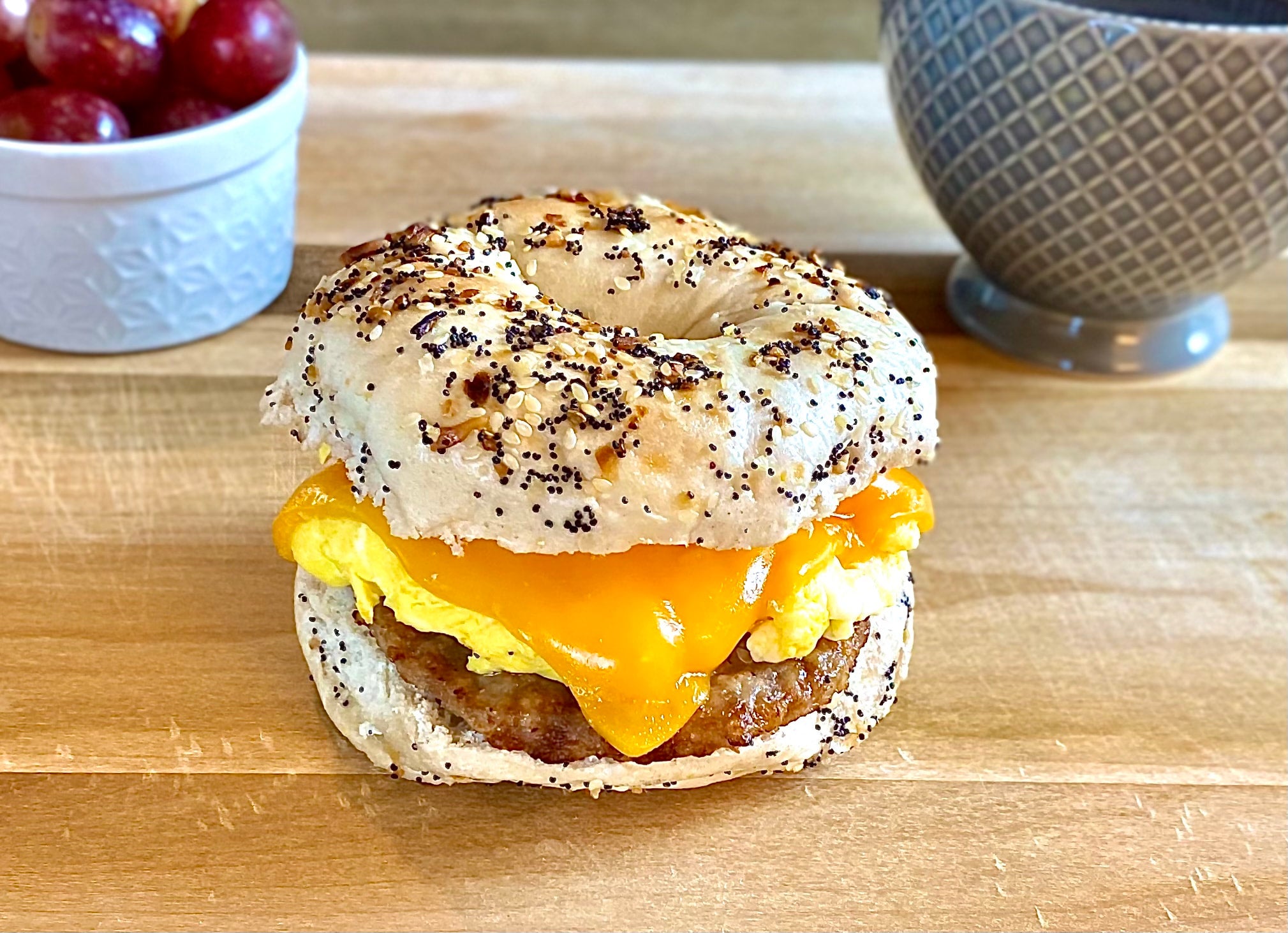 Bagel Breakfast Sandwich Everything But The Bagel Cream Cheese
